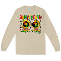 Mushroom juneteenth vibes only Long Sleeve Tee - MaliasSmallBusiness