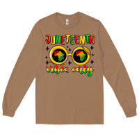 Toasted Coconut juneteenth vibes only Long Sleeve Tee - MaliasSmallBusiness