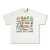 Pistachio god is so much bigger than malia Urban Heavy Tee - MaliasSmallBusiness