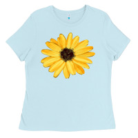 Baby Blue sunflower Ladies Tee - FaDigitalArtStudio