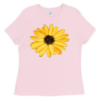 Bubblegum Pink sunflower Ladies Tee - FaDigitalArtStudio