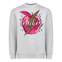 Heather Grey teacher lightning bolt valentine s day Heavyweight Sweatshirt - MaliasSmallBusiness
