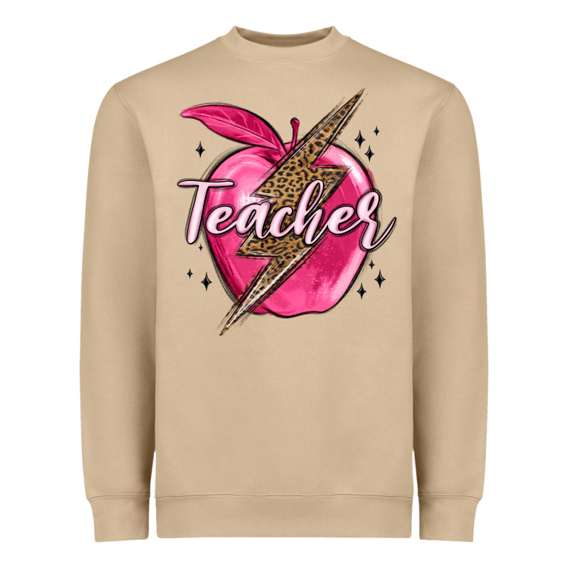 Teacher Lightning Bolt Valentine S Day Heavyweight Sweatshirt by MaliasSmallBusiness | Teevron