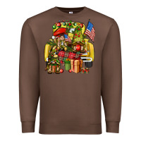 Chestnut Christmas army gnomes truck 4th of july Premium Sweatshirt - HowdyJamesFarm