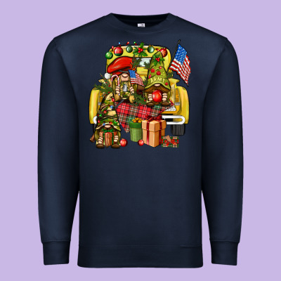 Christmas Army Gnomes Truck 4th Of July Premium Sweatshirt Designed By Howdyjamesfarm