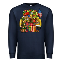 Navy Christmas army gnomes truck 4th of july Premium Sweatshirt - HowdyJamesFarm