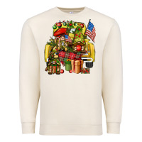 Sandshell Christmas army gnomes truck 4th of july Premium Sweatshirt - HowdyJamesFarm