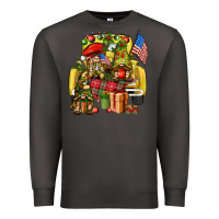 Smoke Christmas army gnomes truck 4th of july Premium Sweatshirt - HowdyJamesFarm