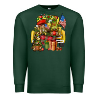 Sports Green Christmas army gnomes truck 4th of july Premium Sweatshirt - HowdyJamesFarm