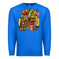True Royal Christmas army gnomes truck 4th of july Premium Sweatshirt - HowdyJamesFarm