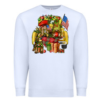 White Christmas army gnomes truck 4th of july Premium Sweatshirt - HowdyJamesFarm