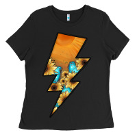 Black Lightning Bolt Ladies Tee - JahusDesignShop
