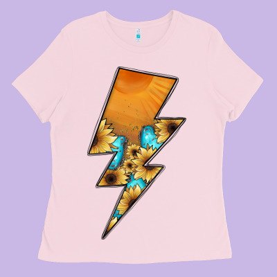 Lightning Bolt Ladies Tee Designed By Jahusdesignshop