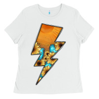 White Lightning Bolt Ladies Tee - JahusDesignShop