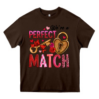 Chocolate Brown we're a perfect match Heavy Core Tee - OliviaCreatesArt