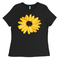 Black sunflower Ladies Tee - FaDigitalArtStudio