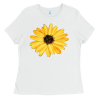 White sunflower Ladies Tee - FaDigitalArtStudio