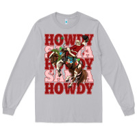 Moon Dust howdy santa cowboy christmas Long Sleeve Tee - MaliasSmallBusiness