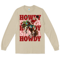 Mushroom howdy santa cowboy christmas Long Sleeve Tee - MaliasSmallBusiness