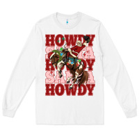 White howdy santa cowboy christmas Long Sleeve Tee - MaliasSmallBusiness
