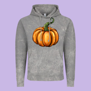 Pumpkin Vintage Hoodie Designed By Barkaloodesign