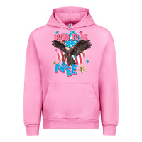 Fuchsia Pink Born to be free Urban Hoodie - FaDigitalArtStudio
