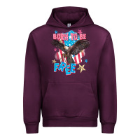 Mauve Wine Born to be free Urban Hoodie - FaDigitalArtStudio