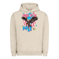 Pigment French Oak Born to be free Urban Hoodie - FaDigitalArtStudio
