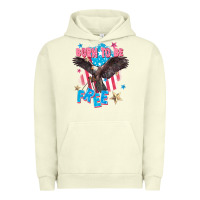 Pigment Pistachio Born to be free Urban Hoodie - FaDigitalArtStudio