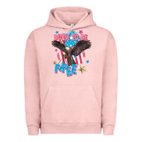 Pigment Salmon Born to be free Urban Hoodie - FaDigitalArtStudio