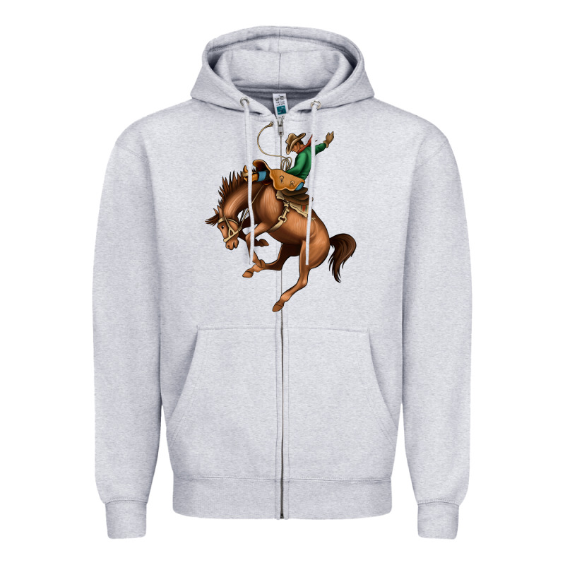 Bucking Bronco Rodeo Zipper Hoodie by Bettercallsaul | Teevron
