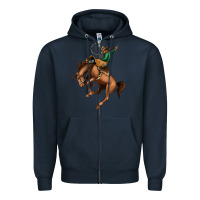 Navy Bucking Bronco Rodeo Zipper Hoodie - Bettercallsaul