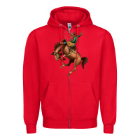 Red Bucking Bronco Rodeo Zipper Hoodie - Bettercallsaul