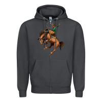 Smoke Bucking Bronco Rodeo Zipper Hoodie - Bettercallsaul