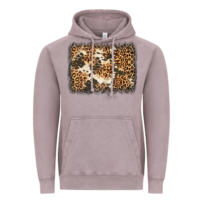 Distressed Leopard Cowhide Background Vintage Hoodie by Jasminsmagicworld | Teevron