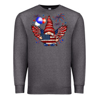 Charcoal Heather Gnome with 4th Of July elements Premium Sweatshirt - HowdyJamesFarm