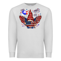 Dove Grey Gnome with 4th Of July elements Premium Sweatshirt - HowdyJamesFarm