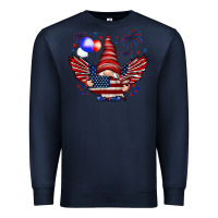 Navy Gnome with 4th Of July elements Premium Sweatshirt - HowdyJamesFarm