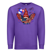 Purple Gnome with 4th Of July elements Premium Sweatshirt - HowdyJamesFarm