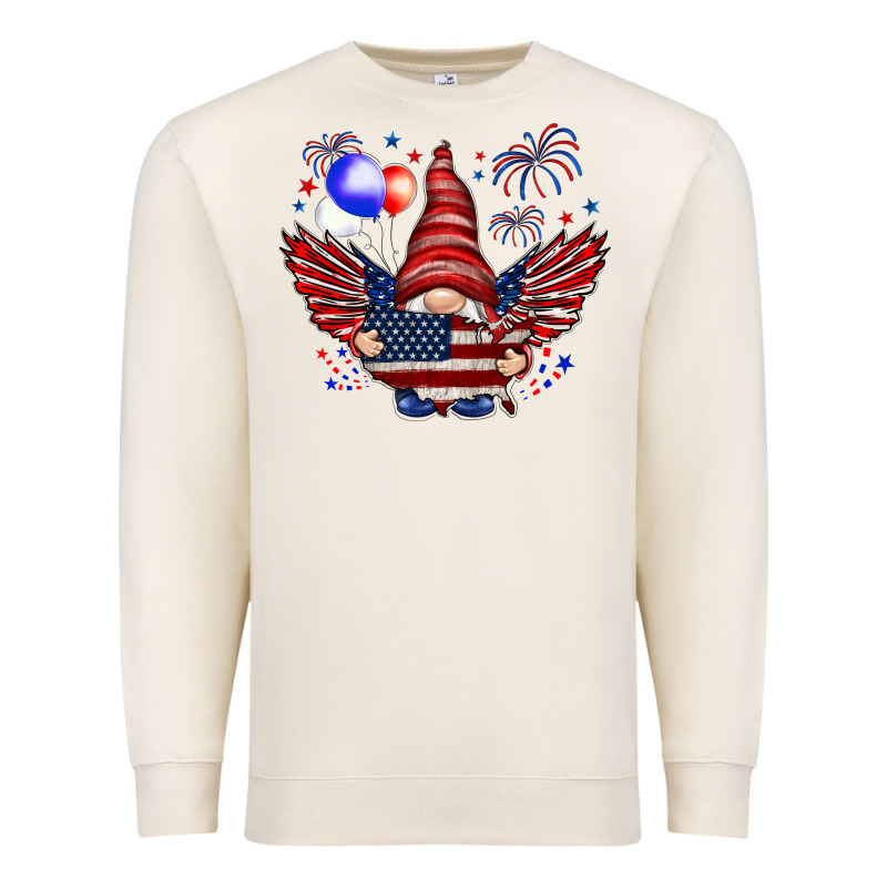 Gnome With 4th Of July Elements Premium Sweatshirt by HowdyJamesFarm | Teevron