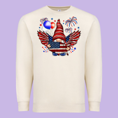 Gnome With 4th Of July Elements Premium Sweatshirt Designed By Howdyjamesfarm