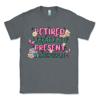 Charcoal Heather retired library kid present bookish girlie Classic Tee - MaliasSmallBusiness