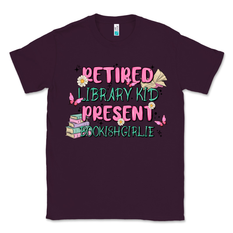 Retired Library Kid Present Bookish Girlie Classic Tee by MaliasSmallBusiness | Teevron