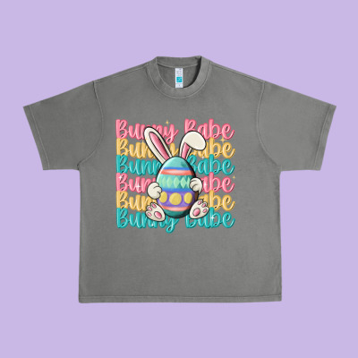 Bunny Babe Urban Heavy Tee Designed By Maliassmallbusiness