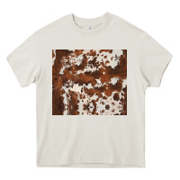 Cream brown cowhide Heavy Core Tee - BarkalooDesign