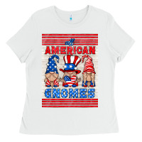 White all american gnomes air freshener Ladies Tee - HRA Design Shop