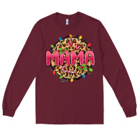 Mama Christmas Lights Long Sleeve Tee | Teevron