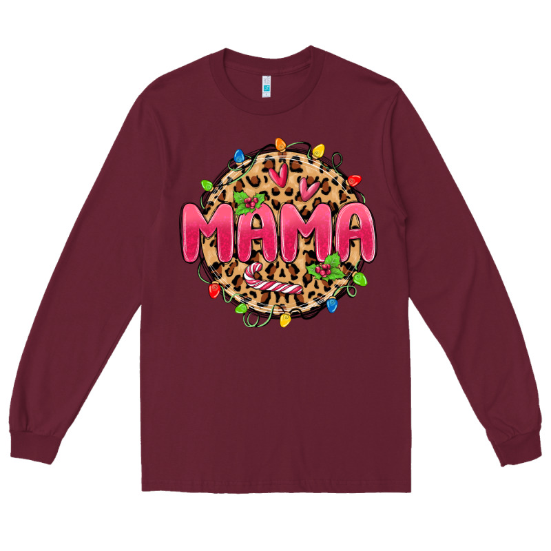 Mama Christmas Lights Long Sleeve Tee by MaliasSmallBusiness | Teevron