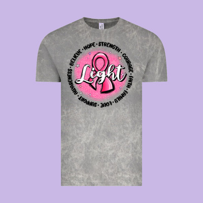 Fight Breast Cancer Vintage Tee Designed By Maliassmallbusiness