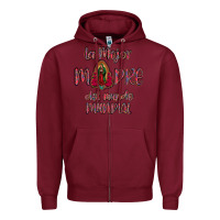 Burgundy La mejor Madre Del Mundo Mundial Zipper Hoodie - Bettercallsaul